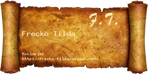 Frecko Tilda névjegykártya